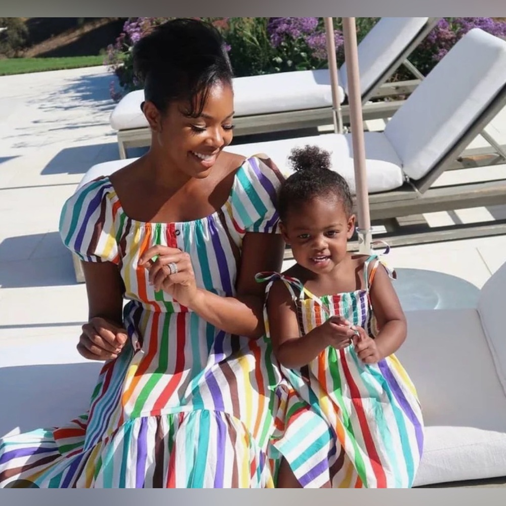 Caroline Constas x Maisonette Girls Rainbow Dress Lola and the Boys 5 celebrity